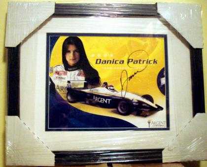 Historic Auto Racing on Danica Patrick Autographed 8x10 Photo Auto Racing Framed Matted