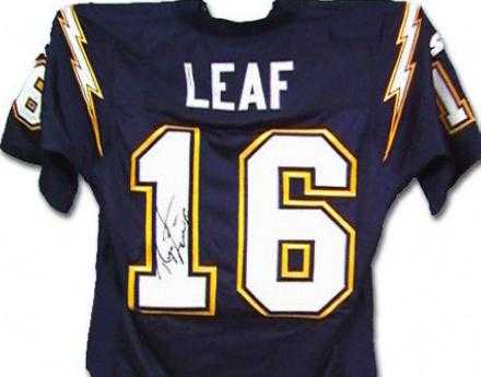 Auto Racing Parts Diego on Ryan Leaf Autographed Jersey San Diego Chargers