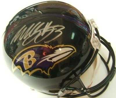 Auto Racing Replica Helmets on Willis Mcgahee Autographed Replica Football Helmet  Baltimore Ravens