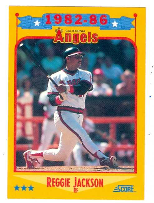reggie jackson baseball card 1988 score 503 california football score cards