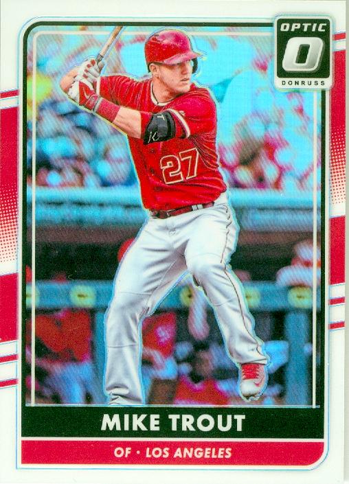 Mike Trout baseball card (Los Angeles Angels All Star) 2016 Donruss