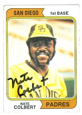 Auto Racing Parts Diego on Nate Colbert Autographed Baseball Card San Diego Padres Various