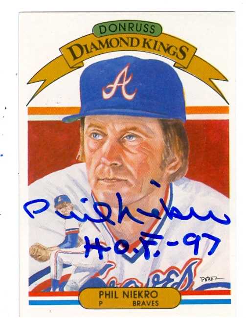 Phil Niekro autographed Baseball Card (Atlanta Braves) 1982 Donruss Diamond King baseball card 10