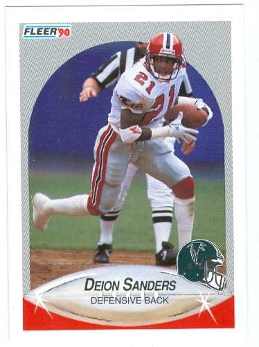 Deion Sanders Baseball. Deion Sanders football card